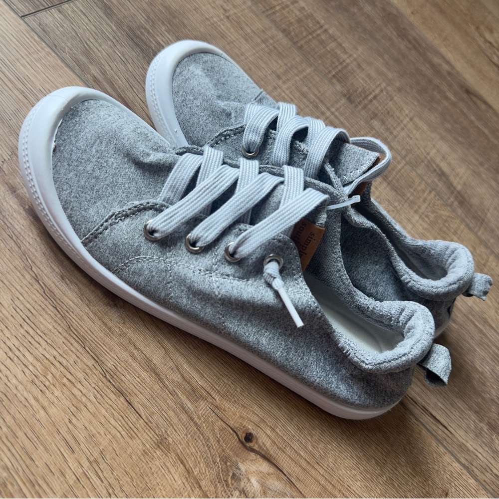 New Simply Southern Heathered Gray Easy Slip On Casual Shoes Size 6